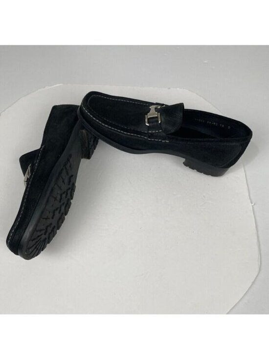 Allen Edmonds FIESOLE Shoes Italian Loafer Size 10 D  Black Suede Shoe Confort main image 4